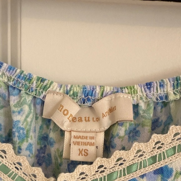 Monteau Blue and Green Floral Maxi Dress XS - Picture 3 of 9